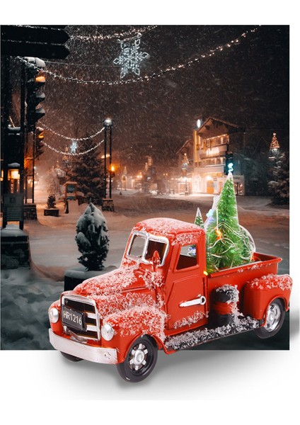 6.7 Inç Vintage Kırmızı Kamyon Noel Dekoru, A (Yurt Dışından) fırsatları