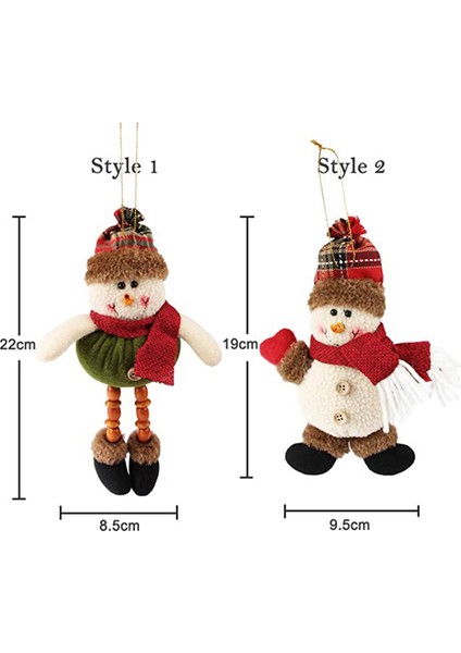 6pcs Peluş Noel Süsleri Noel Asılı Sezon Kolye - Noel Baba (Yurt Dışından) indirimleri