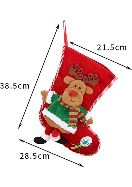 Noel Evi Yeni Yıl Için 3 Adet Noel Çorabı Şeker Hediye Çantası (Yurt Dışından) fiyatları