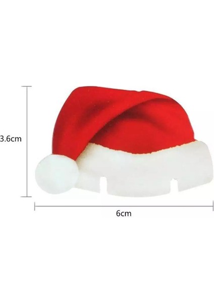 30PCS Noel Kupası Kartı Noel Baba Şapkası Şarap Cam Dekor Süsler (Yurt Dışından) fırsatları
