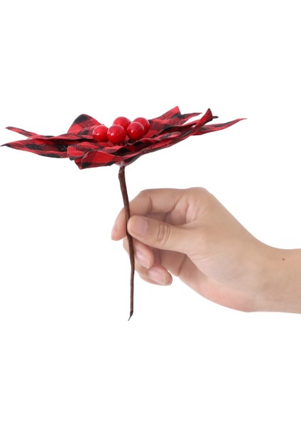 3 Adet Noel Kırmızı Çiçek Kafes Çiçek Noel Ağacı Kolye Parti (Yurt Dışından) fırsatları