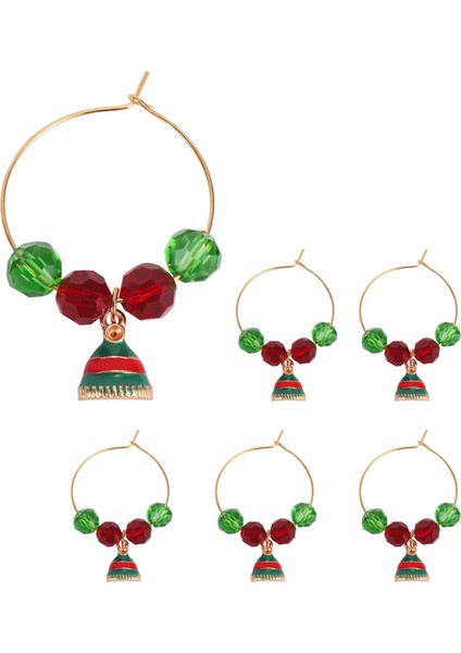 Pc Noel Cam Süsler Kadeh Içecekler Için Noel Şarap Yüzüğü (Yurt Dışından)