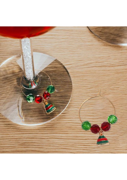 Pc Noel Cam Süsler Kadeh Içecekler Için Noel Şarap Yüzüğü (Yurt Dışından) fırsatları