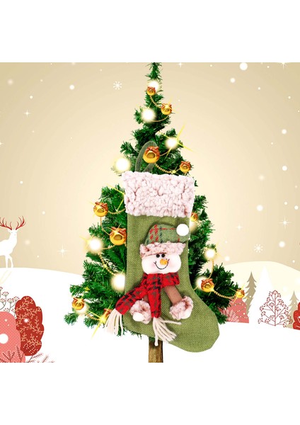 Noel Çorabı Noel Baba Şeker Çorap Hediye Dekor Çantası, B (Yurt Dışından)