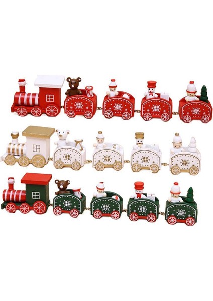 Ev Noel Noel Baba Hediyeleri Için Noel Ahşap Tren Dekorasyonu (Yurt Dışından)