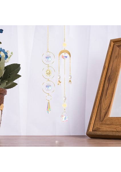 6'lı Paket Suncatcher Kristal Güneş Yakalayıcı Kristal Sarkıt Aydınlatma (Yurt Dışından)