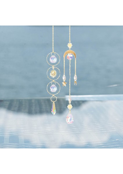 6'lı Paket Suncatcher Kristal Güneş Yakalayıcı Kristal Sarkıt Aydınlatma (Yurt Dışından)