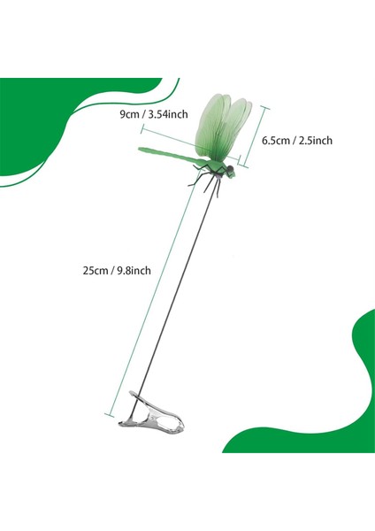 Adet Sahte Yusufçuk Kutup Klipleri, 3D Yusufçuk Bahçe Dekoratif Klipler (Yurt Dışından)