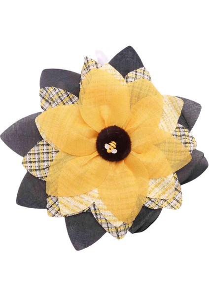 Simülasyon Yaprak Arı Ayçiçeği Çelenk Yapay Çelenk 35 cm (Yurt Dışından)