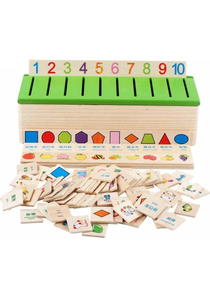 Hamaha Wooden Toys Ahşap Eğitici Geliştirici Bilgi Sınıflandırma Kutusu Mazgal Oyuncak