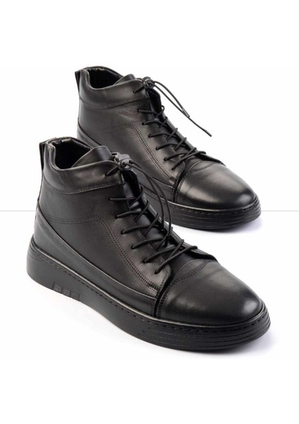 Siyah Antik Leather Erkek Bot & Bootie E02440277741