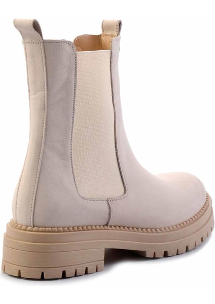 Bej Nubuk Leather Kadın Bot & Bootie K02553410201