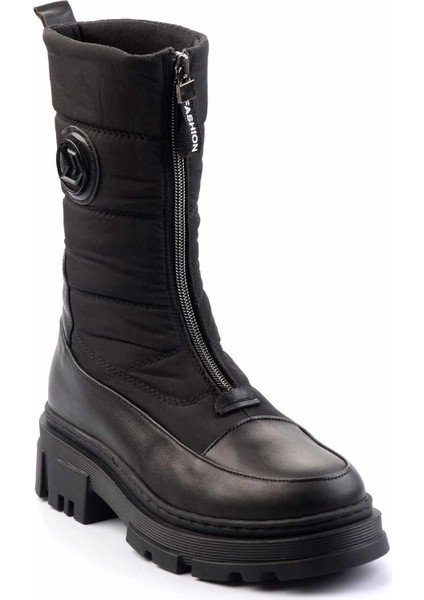 Siyah Leather Kadın Bot & Bootie K02724986603 modelleri