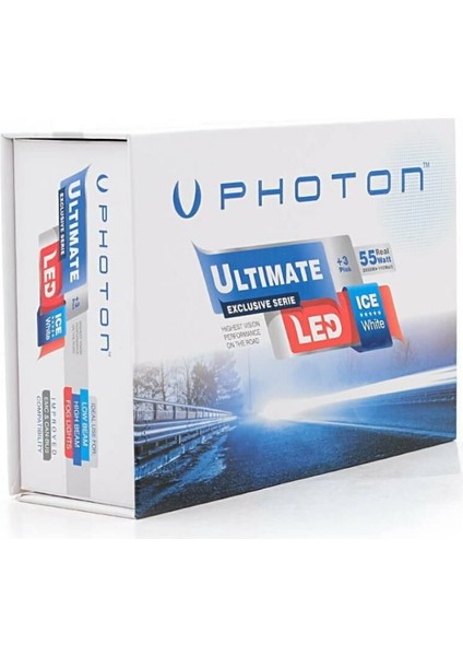 Ultimate Hb3 9005 12-24V LED Headlıght 9500 Lumens 4 Plus