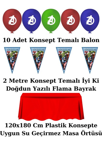 Yenilmezler  32 Kişilik Doğum Günü Parti Malzemeleri Süsleri Seti Ekost