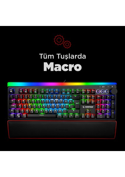 Kb-r97 X-tracer Mekanik Rgb Aydınlatmalı - Red Switch Gaming Oyuncu Klavyesi