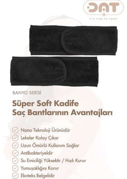 2li Havlu Saç Bandı Cırt Bantlı Pamuklu Süper Soft Kadife Sporcu Spa Spor Yoga Makyaj Saç Kafa Bandı fiyatları
