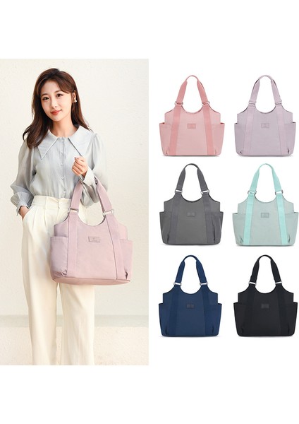 Kanvas Çanta Kadın Rahat Naylon Omuz Çantası Büyük Kapasiteli Çok Yönlü Öğrenci Banliyö Çantası (Yurt Dışından) indirimleri
