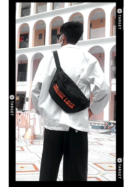 Crossbody Çanta Rahat Sokak Basit Bel Çantası Kadın Sokak Trendi Küçük Çanta Erkekler Için Açık Göğüs Çantası (Yurt Dışından)