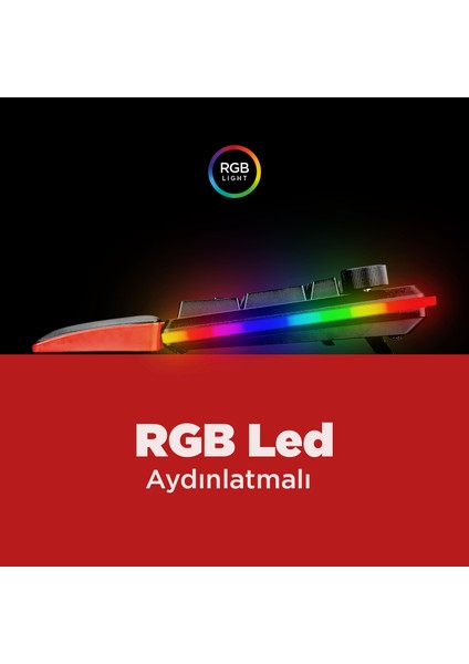 Kb-r97 X-tracer Mekanik Rgb Aydınlatmalı - Red Switch Gaming Oyuncu Klavyesi