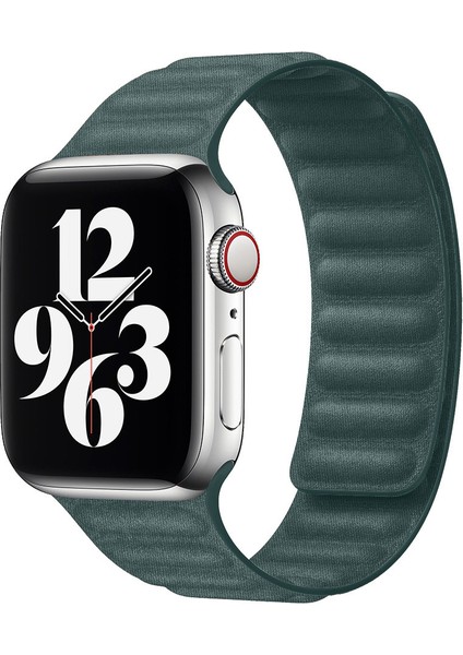 Apple Watch 5 6 7 8 9 38MM 40MM 41MM Uyumlu Manyetik Baklalı Kordon