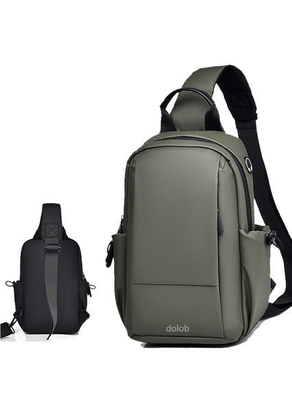 Yeni Erkek Göğüs Çantası Crossbody Çanta Rahat Su Geçirmez Göğüs Çantası Crossbody Çanta Büyük Kapasiteli Göğüs Çantası (Yurt Dışından)