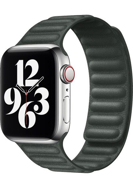Apple Watch 5 6 7 8 9 38MM 40MM 41MM Uyumlu Manyetik Baklalı Kordon