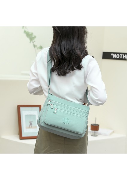 Kadın Anne Çantası Oxford Kumaş Crossbody Çanta 2022 Kanvas Çanta Büyük Kapasiteli Kadın Orta Yaşlı Omuz Çantası Çok Katmanlı (Yurt Dışından) fırsatları