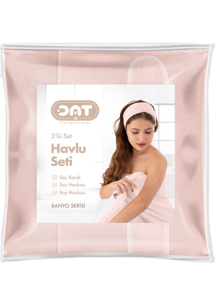 3lü Havlu Seti Banyo Boy Havlusu Saç Havlusu Saç Bonesi Yumuşak Super Soft Doku Ekonomik Çeyiz Paket