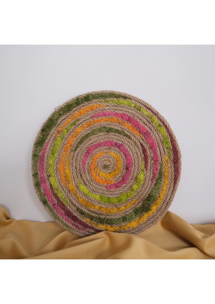 Spiral Jüt Halat Moss-Gökkuşağı 40cm