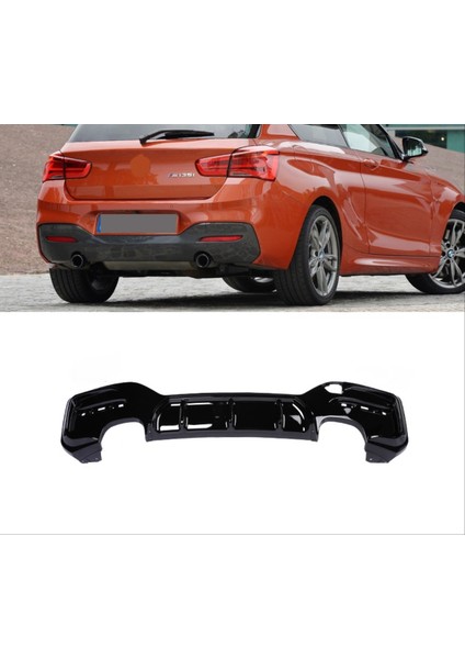 Bmw 1 Serisi F20 2015-2018 Lcı mt Tampon Için Çift Çıkış Difüzör (Ikili Çıkış)
