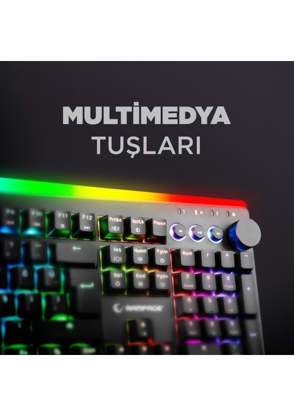 Kb-r97 X-tracer Mekanik Rgb Aydınlatmalı - Red Switch Gaming Oyuncu Klavyesi
