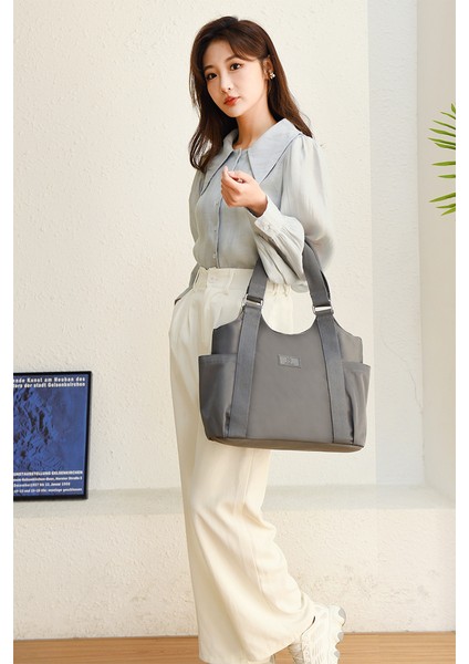 Kanvas Çanta Kadın Rahat Naylon Omuz Çantası Yeni Büyük Kapasiteli Çok Yönlü Öğrenci Banliyö Çantası (Yurt Dışından) modelleri