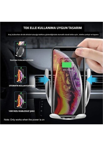 Smart Sensor Kablosuz Şarj Özellikli Telefon Tutacağı