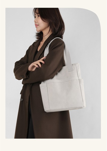 Kanvas Çanta Rahat Basit Kadın Çantası 2023 Yeni Trendy Büyük Kapasiteli Kadın Omuz Çanta Tote Çanta (Yurt Dışından) modelleri