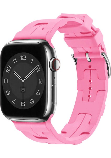 Apple Watch 7 40MM Krd-92 Silikon Kordon Pembe
