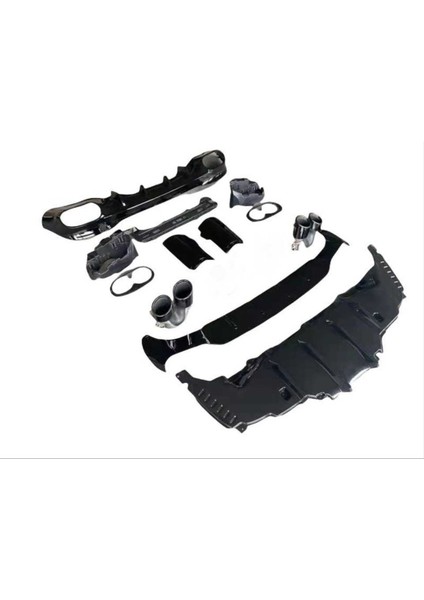 Mercedes W118 Cla Uyumlu CLA45 Difüzör & Egzoz Seti (Siyah Egzoz Ile) fırsatları