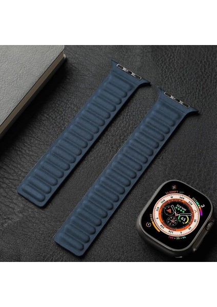 Apple Watch 5 6 7 8 9 Ultra 42 44 45 49MM Uyumlu Manyetik Baklalı Kordon