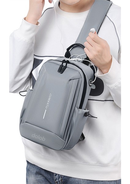 Göğüs Çantası Erkek Crossbody Çanta Erkek Omuzdan Askili Çanta Göğüs Çantası Spor Küçük Çanta Su Geçirmez Naylon Erkek Çantası Crossbody Çanta (Yurt Dışından)