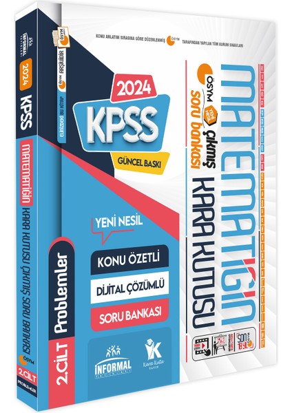 KPSS Matematiğin Kara Kutusu 1.ve 2. Cilt Konu Özetli D.çözümlü ÖSYM Soru Bankası Set Paket
