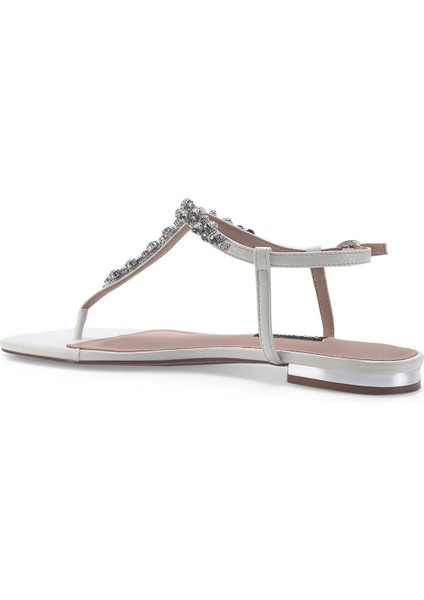 Zulen 3fx Beyaz Kadın Düz Sandalet modelleri