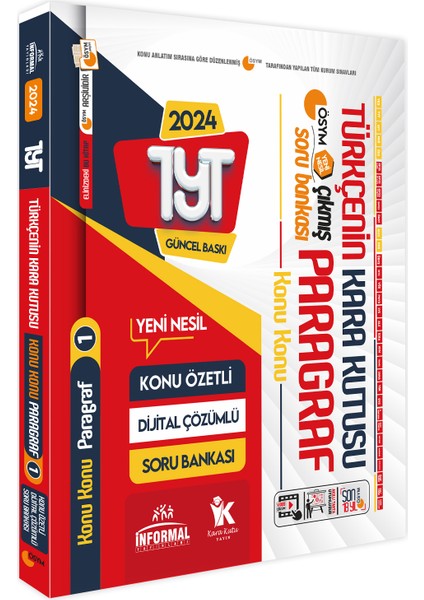 Karakutu Yayınları YKS-TYT Paragraf ve Problemler Kara Kutu Konu Özetli D.çözümlü ÖSYM Çıkmış Soru Bankası 2'li Set