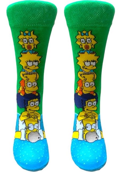 Simpsonlar Karakter Desenli Soket Çorap