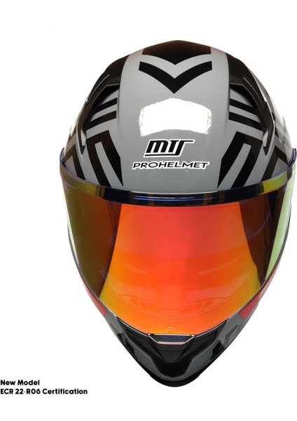 Motosiklet Kask Ece 22.R06 Sertifikalı Güneş Vizörlü Fiber Kask Full Face Motor Kaskı Yeni Sezon