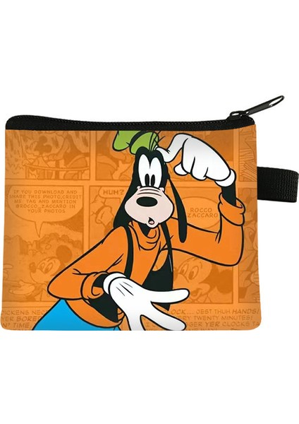 Mickey Sevimli Mini Bozuk Para Cüzdanı Fermuarlı Kart Tutucu Karikatür Erkek Saklama Çantası (Yurt Dışından)