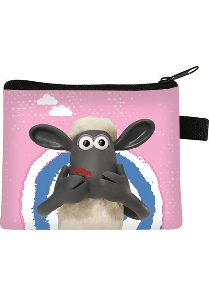 Koyun Shaun Öğrenci Çantası Mini Çocuk Bozuk Para Cüzdanı Sevimli Kart Tutucu Karikatür Saklama Çantası (Yurt Dışından)