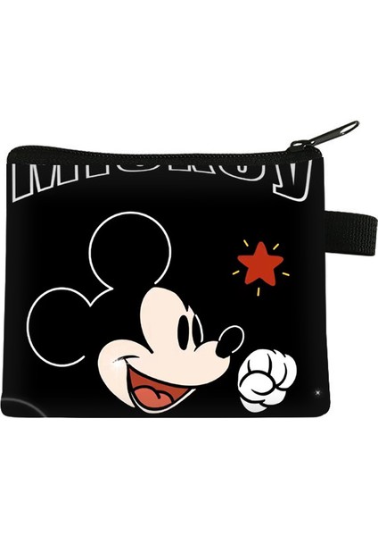 Mickey Sevimli Mini Bozuk Para Cüzdanı Fermuarlı Kart Tutucu Karikatür Erkek Saklama Çantası (Yurt Dışından)
