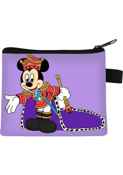 Mickey Sevimli Mini Bozuk Para Cüzdanı Fermuarlı Kart Tutucu Karikatür Erkek Saklama Çantası (Yurt Dışından)