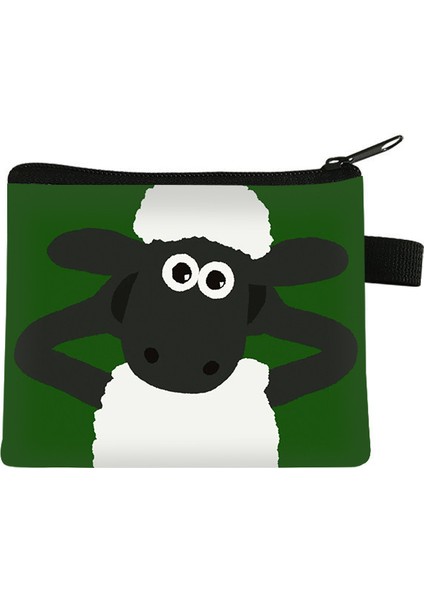 Koyun Shaun Öğrenci Çantası Mini Çocuk Bozuk Para Cüzdanı Sevimli Kart Tutucu Karikatür Saklama Çantası (Yurt Dışından)