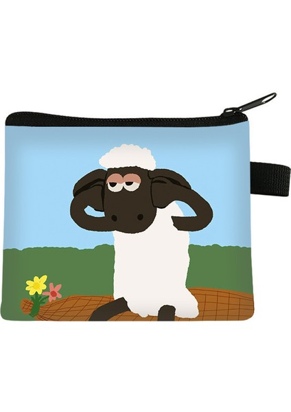 Koyun Shaun Öğrenci Çantası Mini Çocuk Bozuk Para Cüzdanı Sevimli Kart Tutucu Karikatür Saklama Çantası (Yurt Dışından)